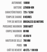 Cargue la imagen en el visor de la galería, E-GHOST BLACK MAMBA - 50CC - MOTO ÉLECTRIQUE - YOUBEE - PIE TECHNOLOGIE